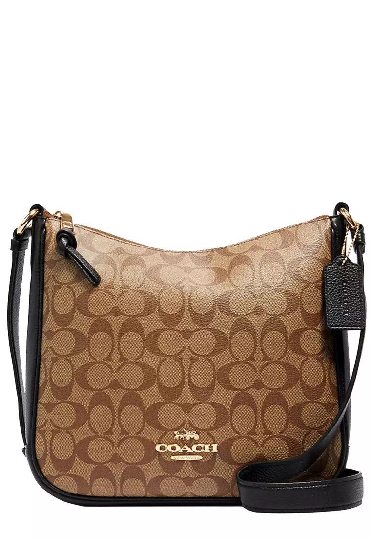 Buy Coach Coach Ellie File Bag In Signature Canvas in Khaki/ Black C1649 Online ZALORA Malaysia