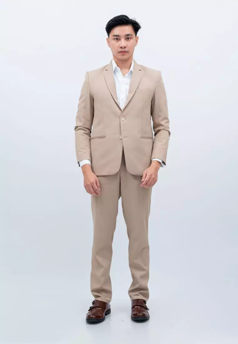 Houseofcuff Jas Set Celana Formal Blazer Krem Formal Pria Jas Nikah