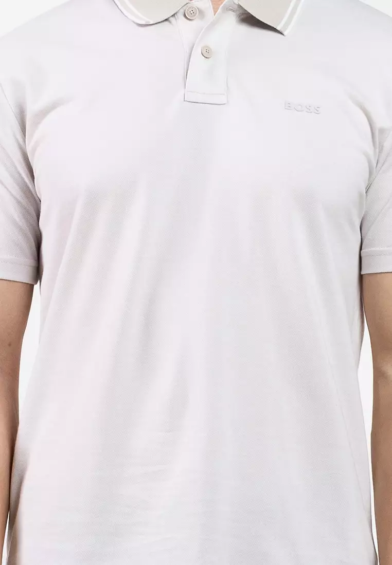 Oxford-Pique Polo Shirt  - BOSS Orange