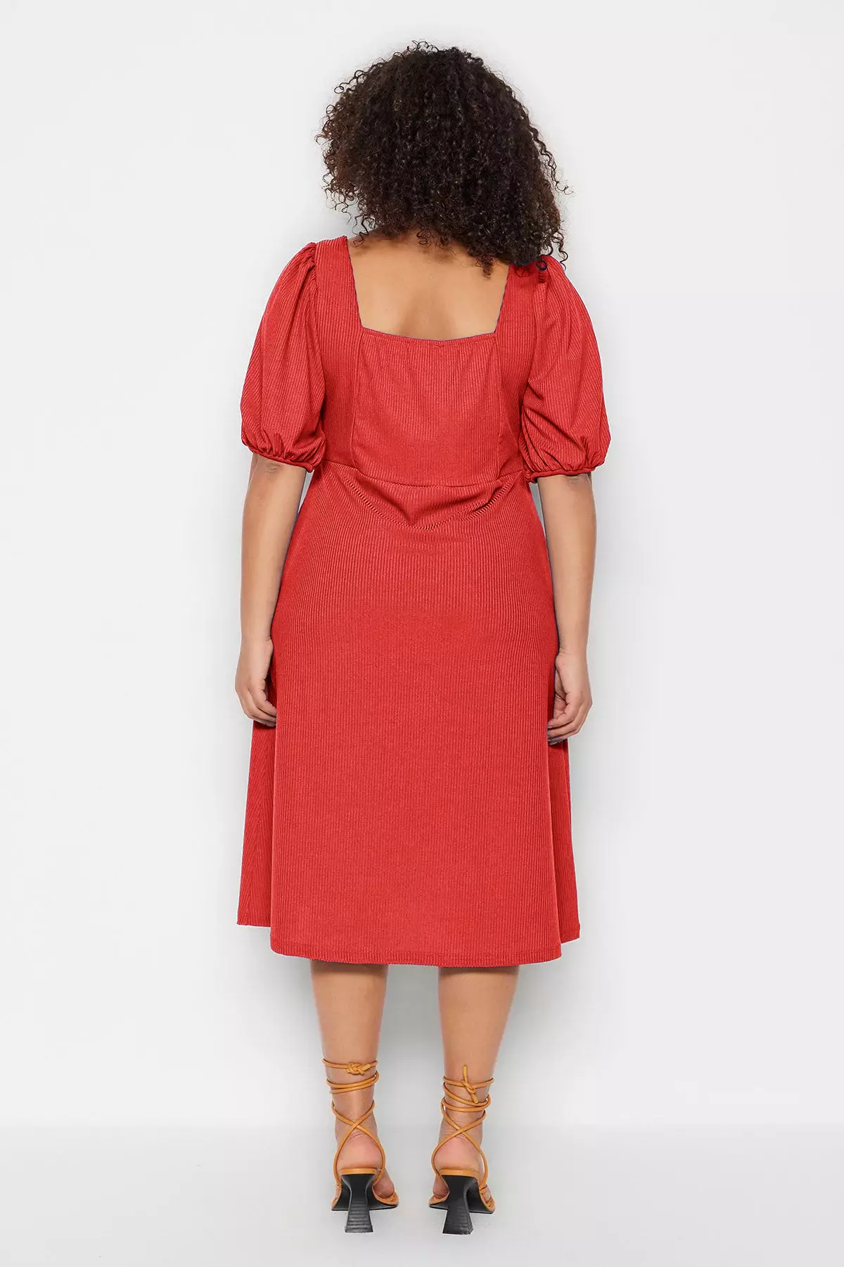 Plus Size Sweetheart Knitted Dress