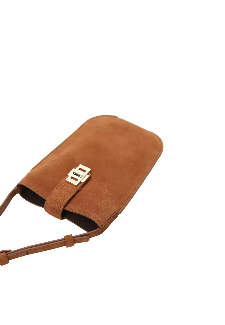 ZANA Phone Pouch - Suede Caramel