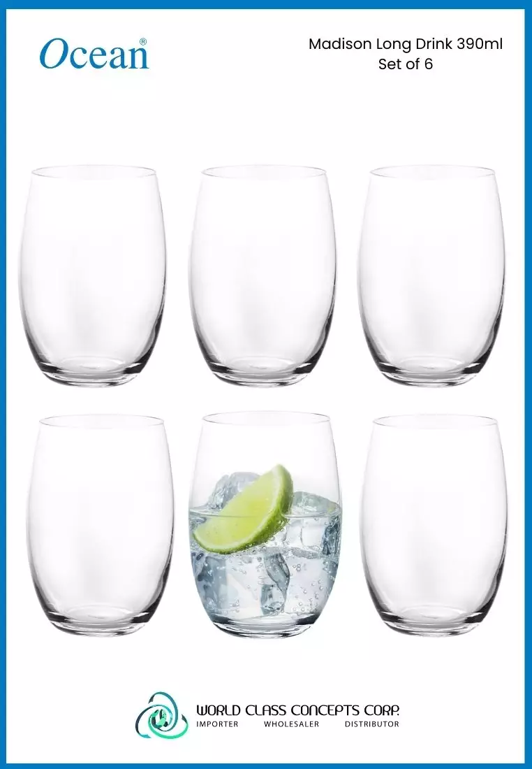 Buy OCEAN GLASSWARE Ocean Glassware Madison Long Drink Tumbler 390ml