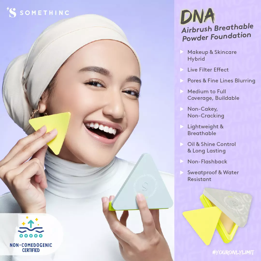 SOMETHINC DNA Airbrush Breathable Powder Foundation - Bedak Padat Neutral