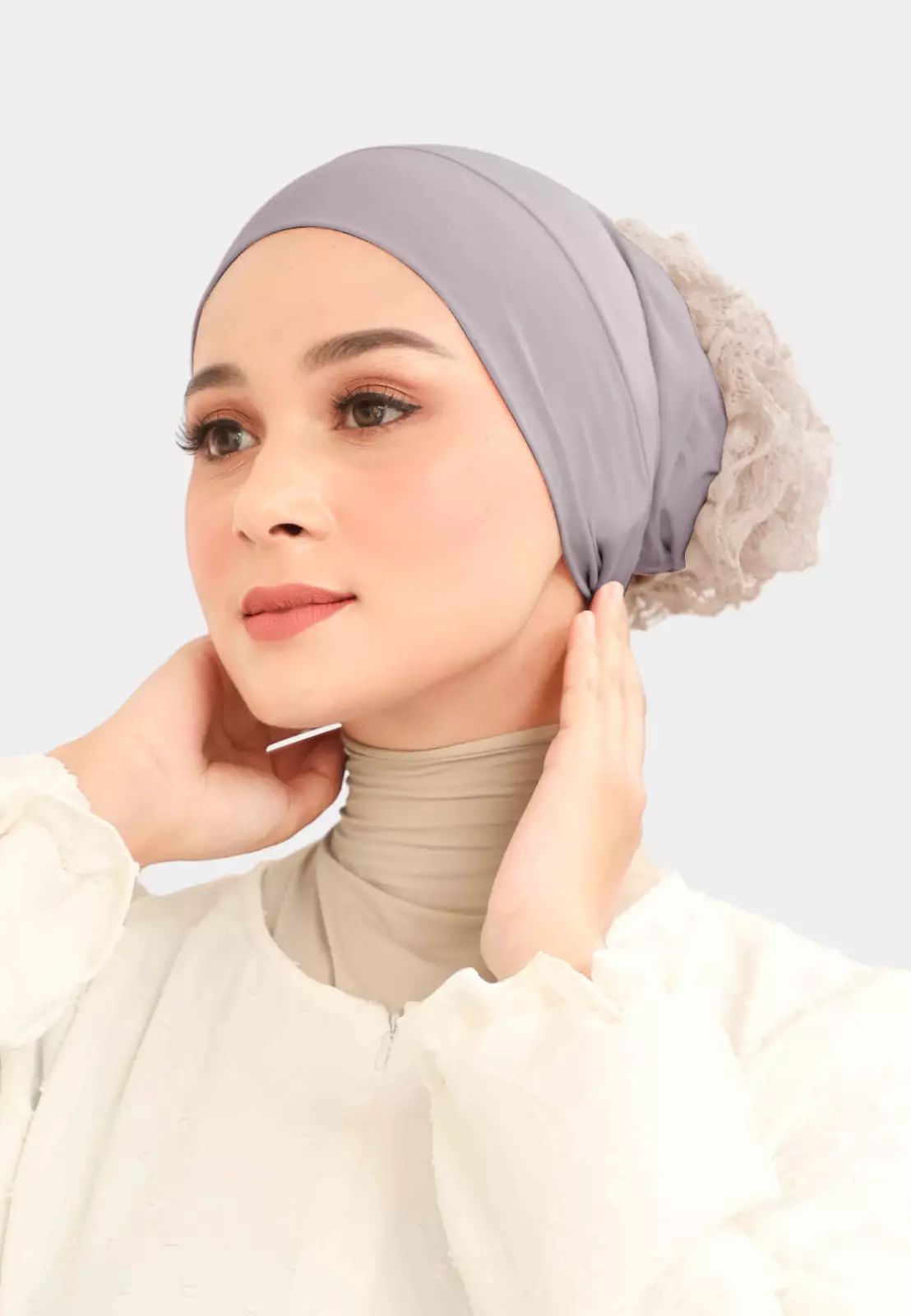 Ciput Hijab Brukat Inner Turkey Brocade - Cappuccino