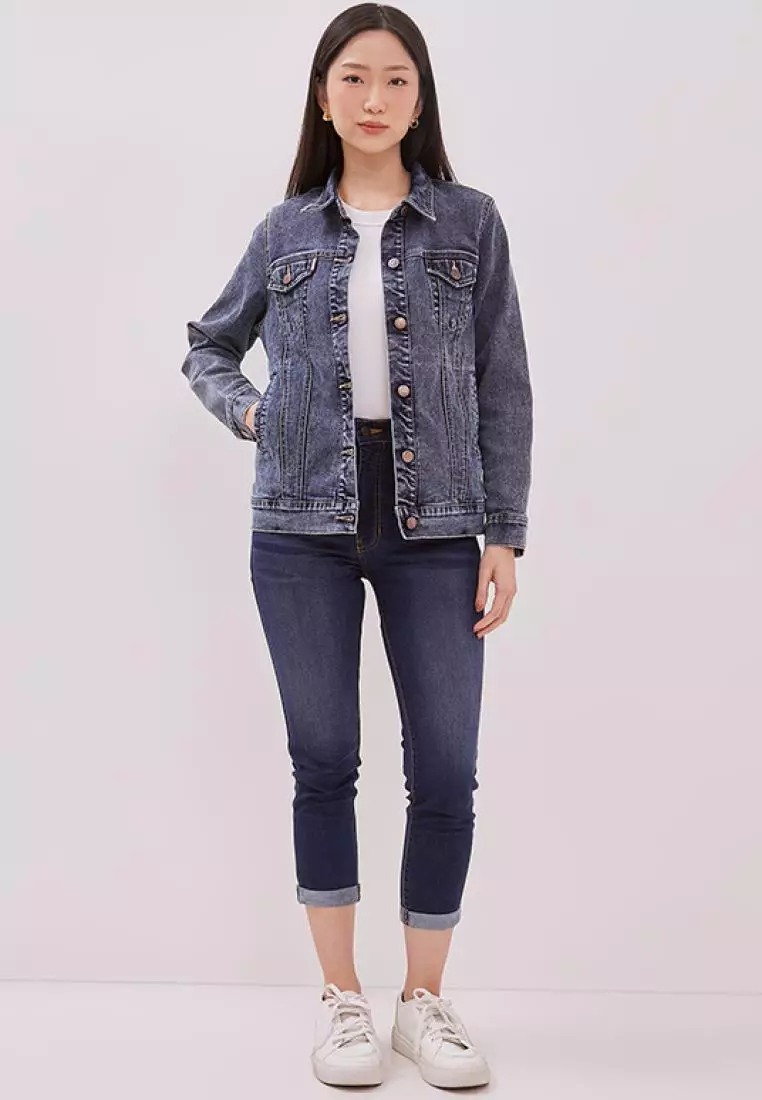 DUST Jaket Denim Leika Blue (D.61121)