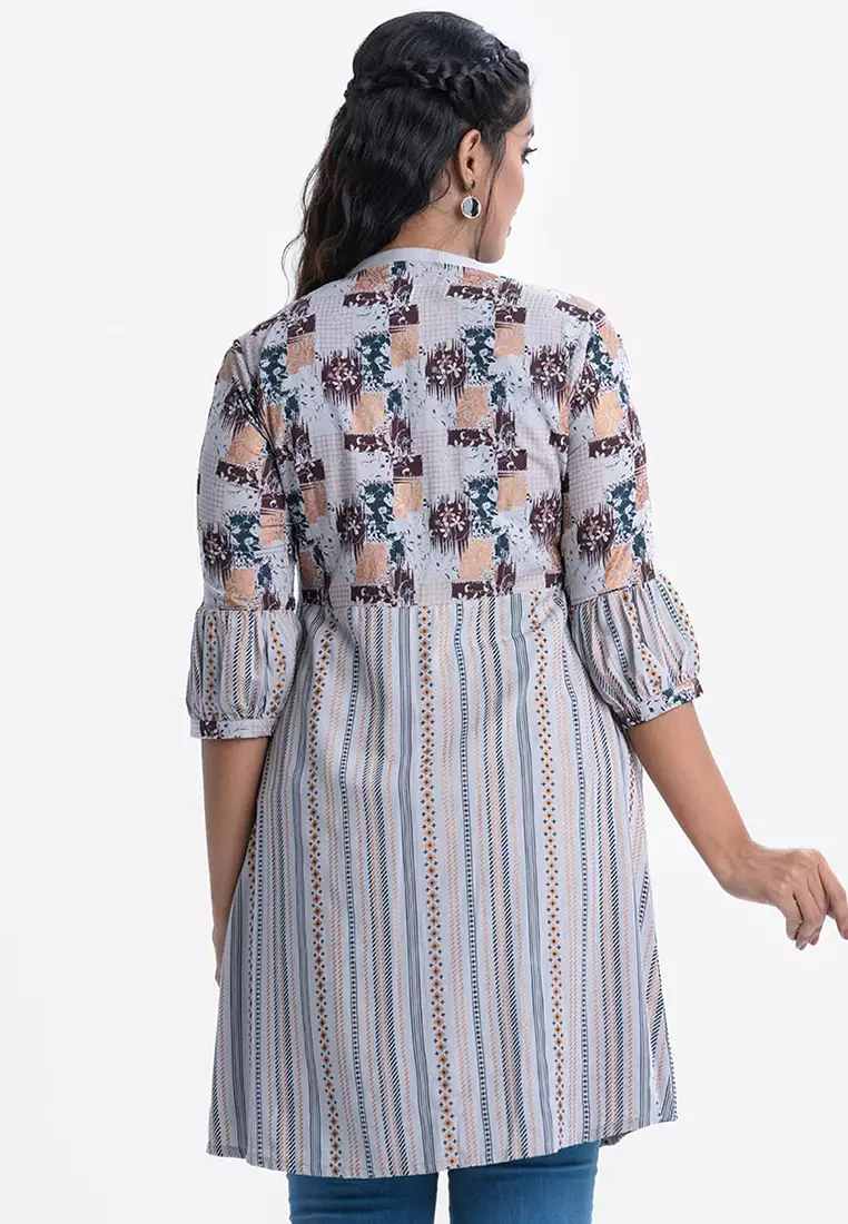 Le Reve 丝网印花长款披肩