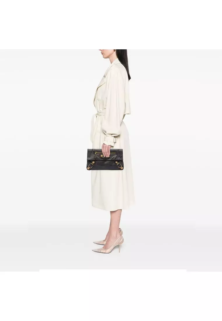 Pre-Loved Balenciaga Lambskin Motocross Giant 21 Envelope Clutch