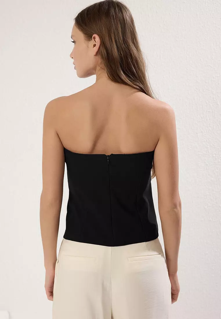 Black Woven Blouse TWOSS25BZ00421