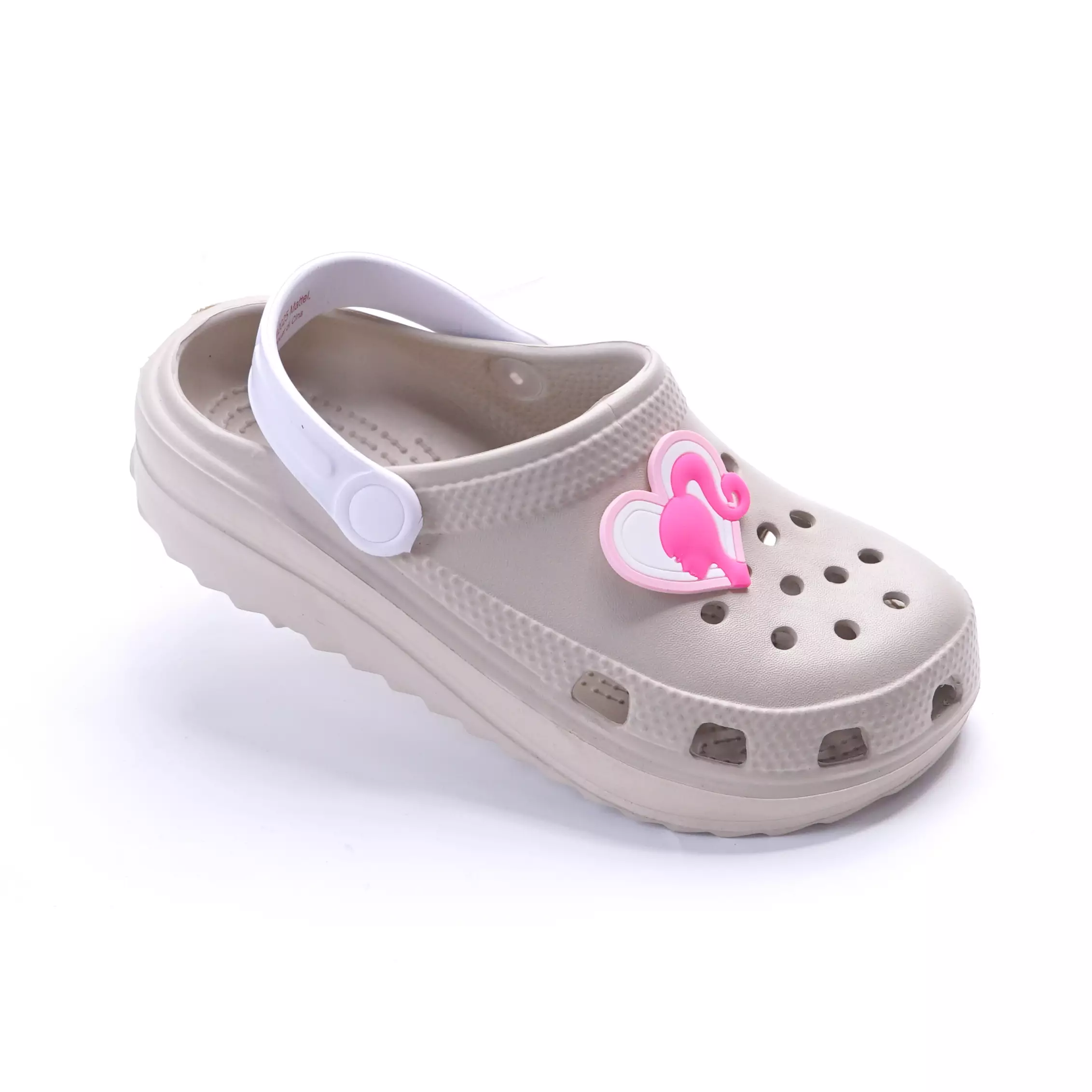 BARBIE - SANDAL WANITA KIDS full karet CH430044WT ABU PEYOTE/PUTIH