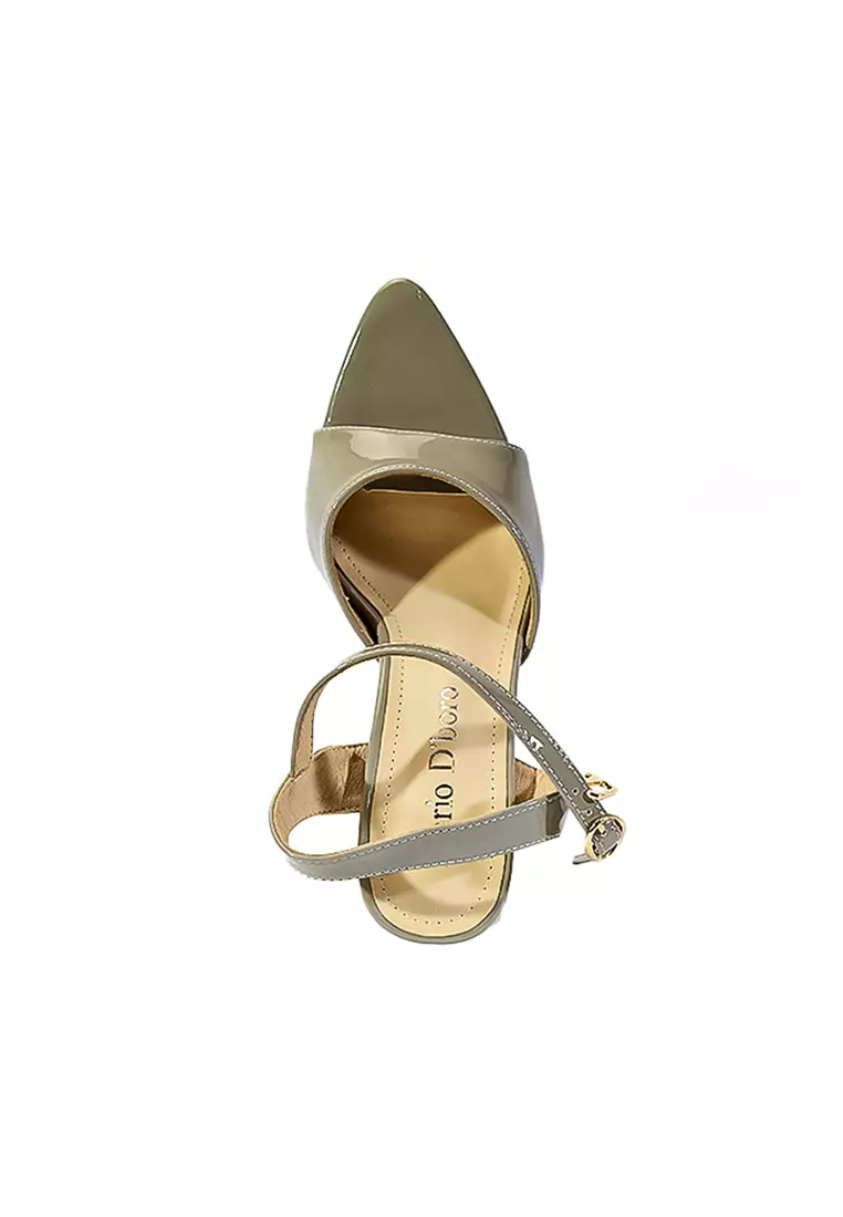 Women's Heeled Sandals LX 27010 Light Gray C52