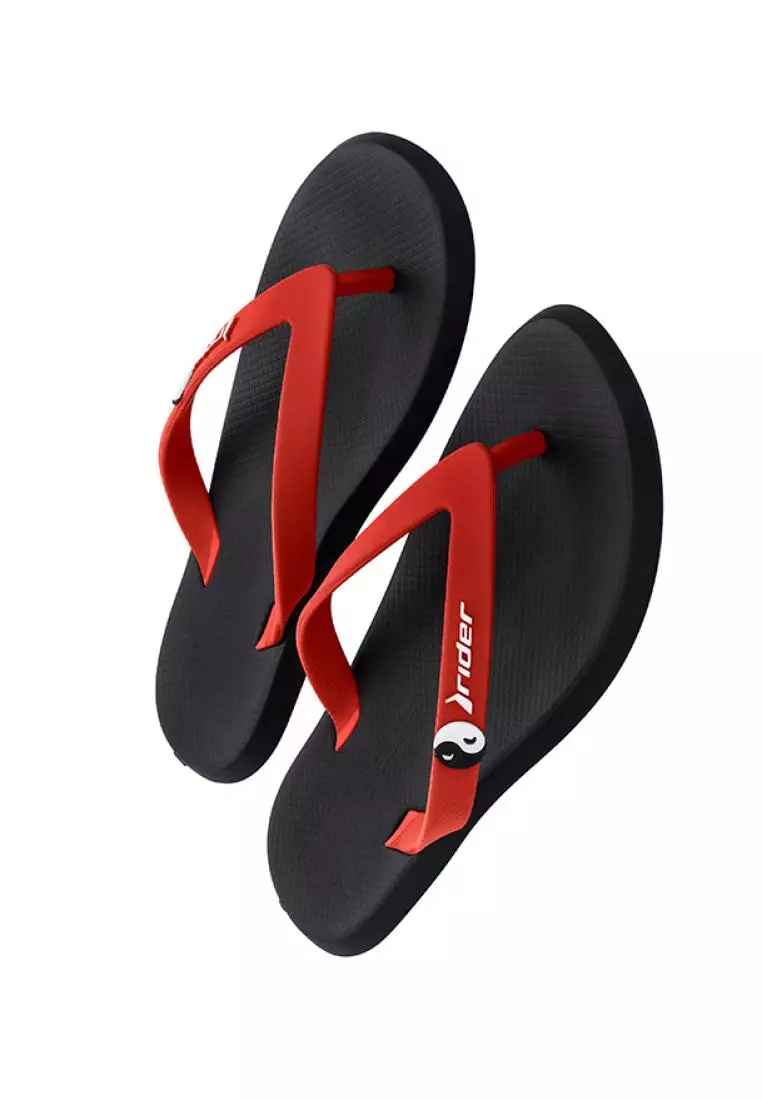 Red and black flip flops sale