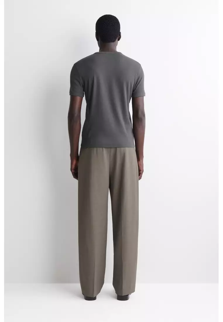 SLIM RIBBED COTTON T-SHIRT