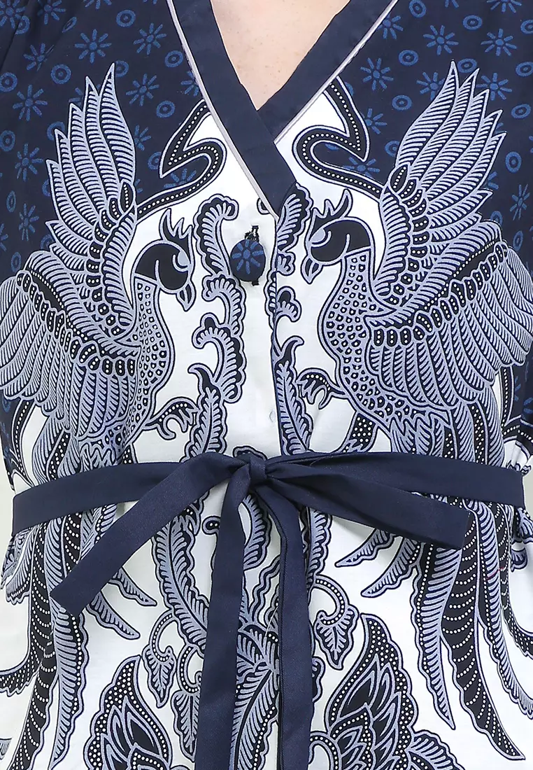 Vest Rompi Outer Atasan Wanita Aldora Navy Katun Premium