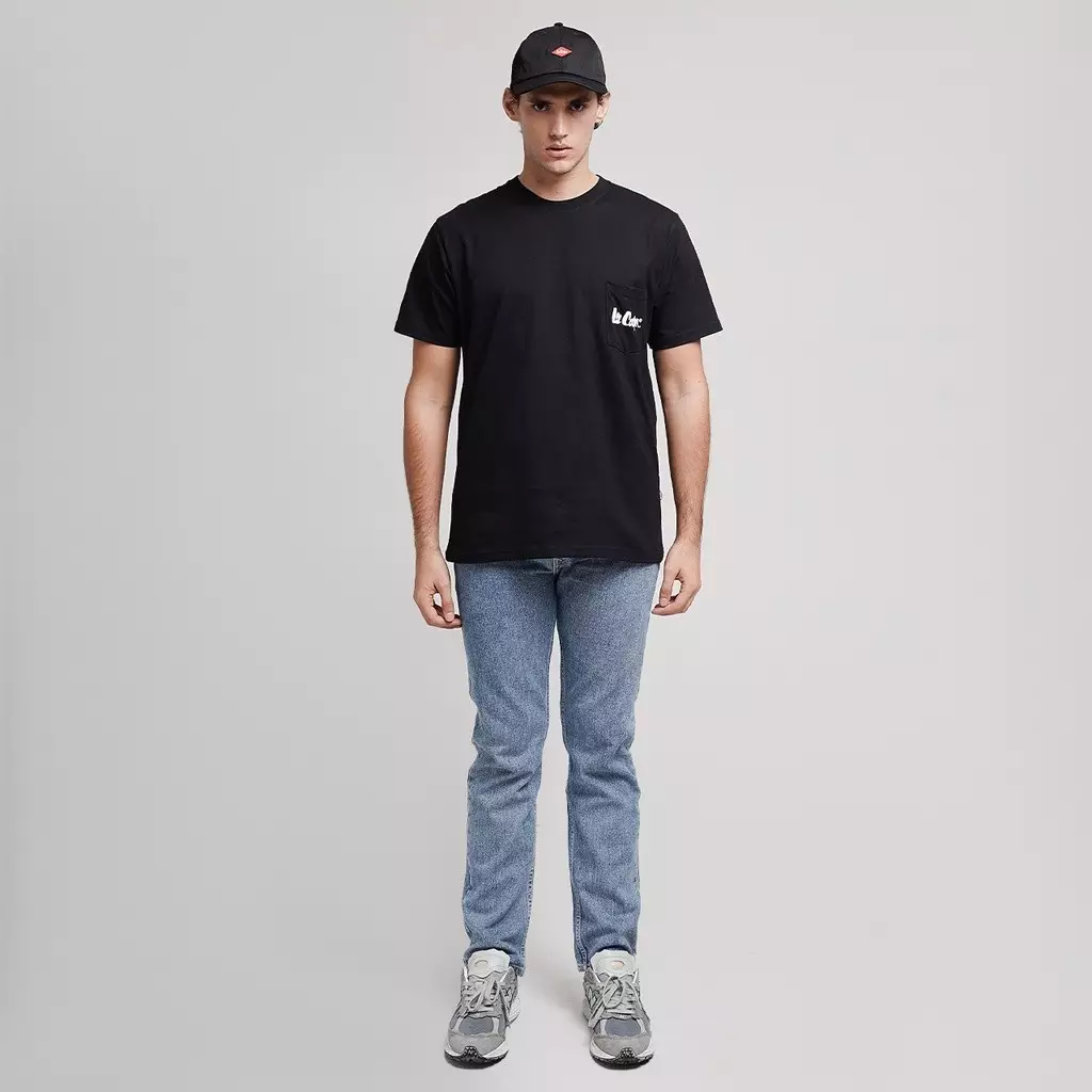 Lee Cooper T-Shirt Logo Type Pocket Black