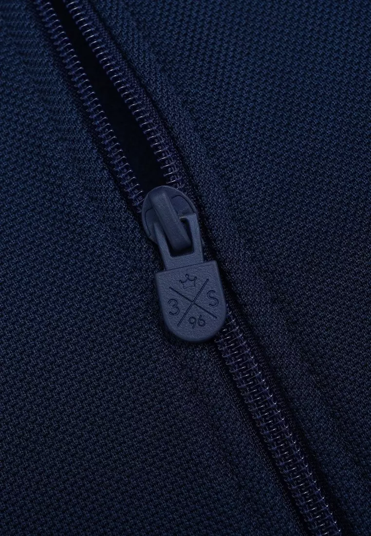 3Second Men's Bomber Jacket Regular Fit Sporty Piquce OL-C100225