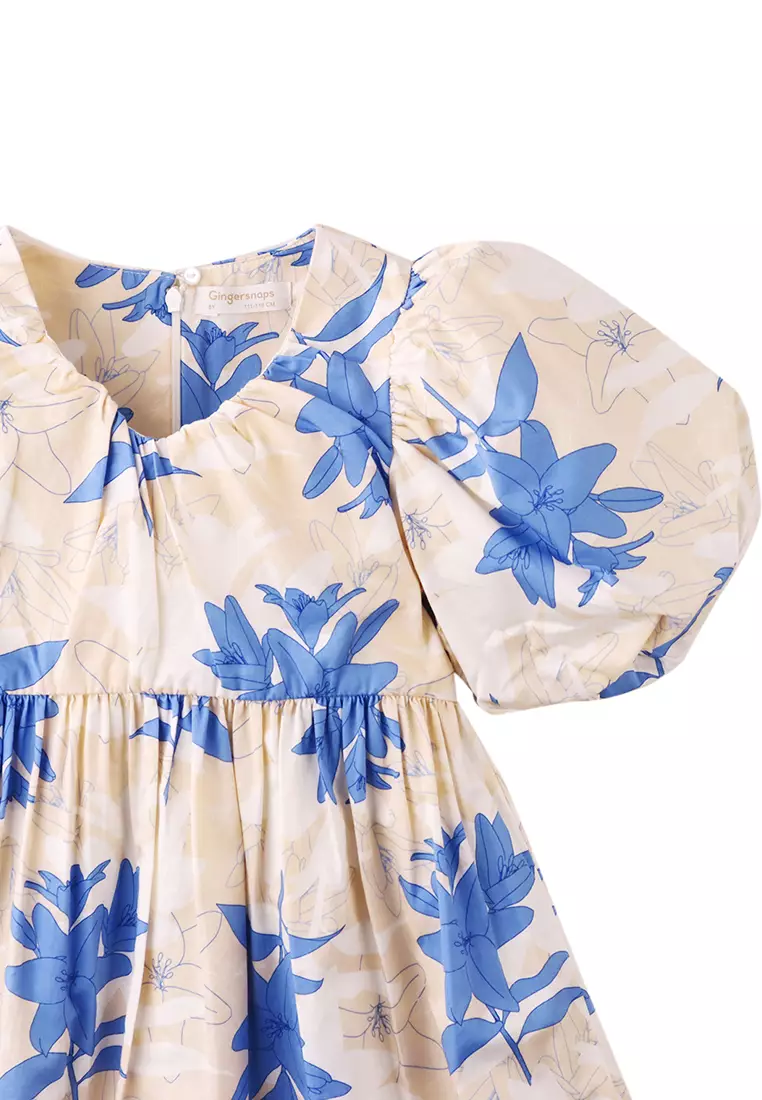 Agatha Dress Blythe With Ruching And Bubble Sleeves