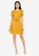 ZALORA BASICS yellow Mini Sheath Dress With Belt 834D9AA2DE00D9GS_4