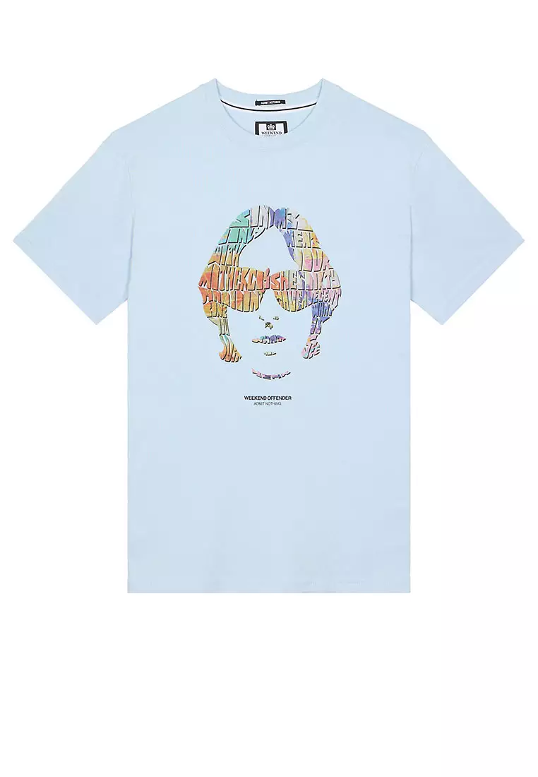 MENS OCEAN WAVE KINKY AFRO GRAPHIC TEE