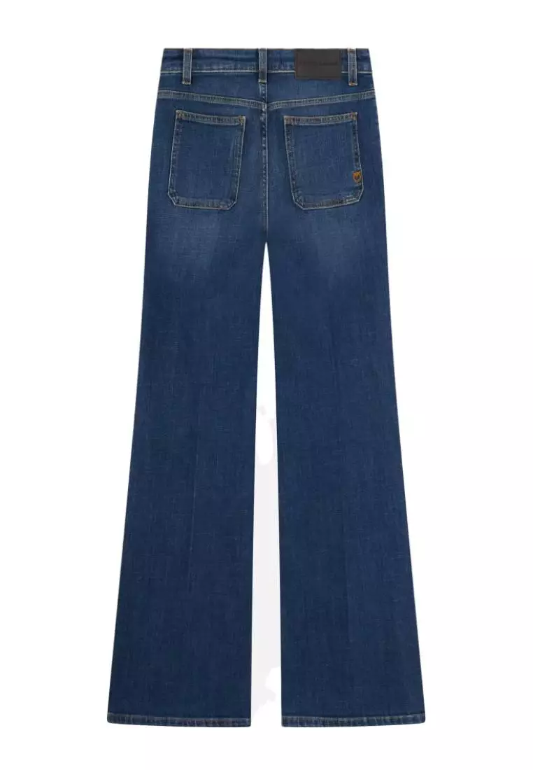 Flared denim jeans