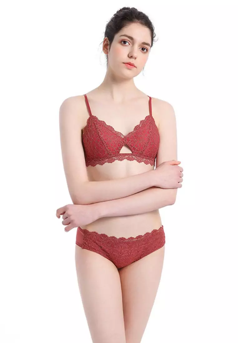 Buy LYCKA LMM9018-LYCKA Lady Sexy Bra and Panty Lingerie Set-Red 2024  Online