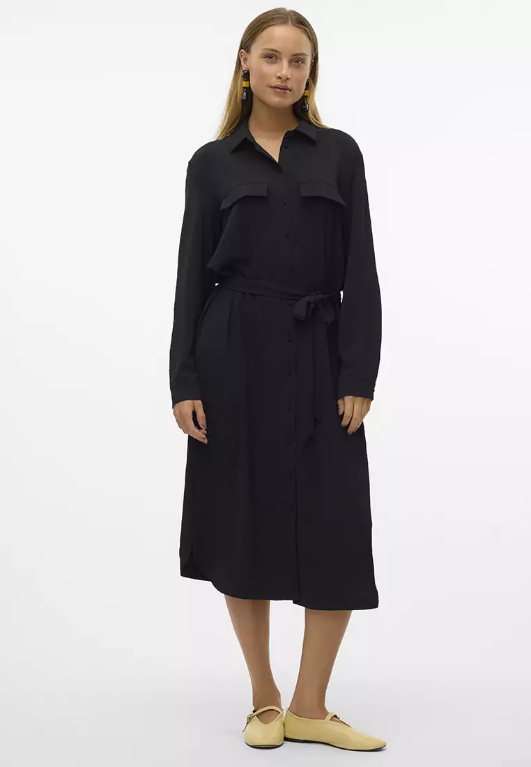 Alva Long Sleeves Shirt Dress
