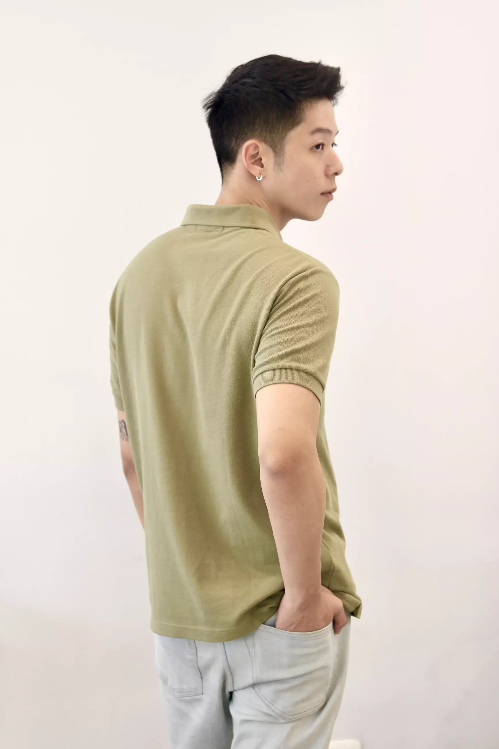 Kale Park Olive Green / Kaos Polo Pria Lengan Pendek Kerah / Polo Shirt Slim Fit