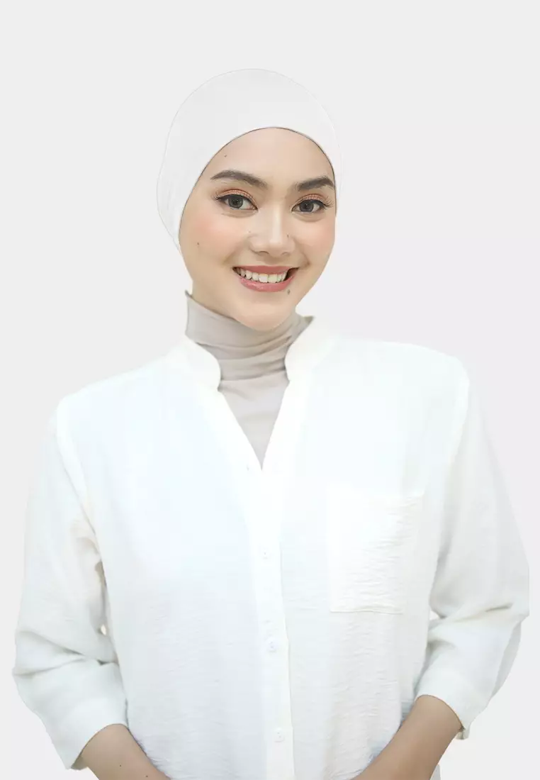 Ciput Tali Inner Hijab Rayon Basic Dalaman Hijab - Broken White