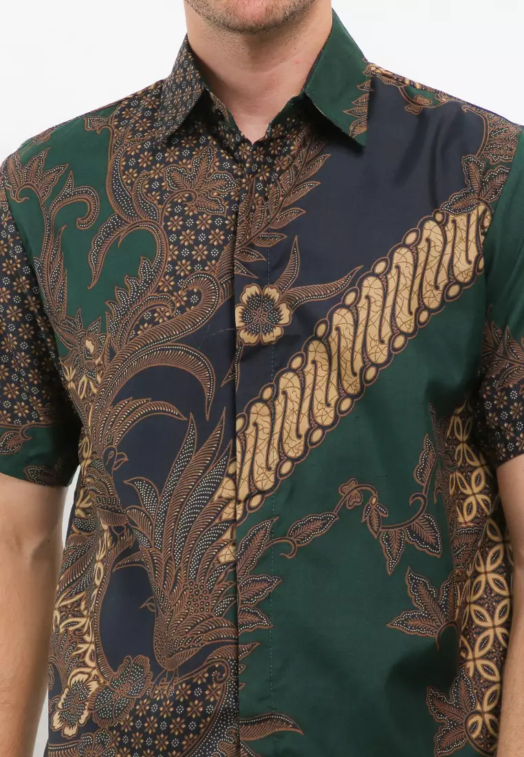 Mahesa Kemeja Batik Exclusive Premium Pria Casual Modern Lengan Pendek