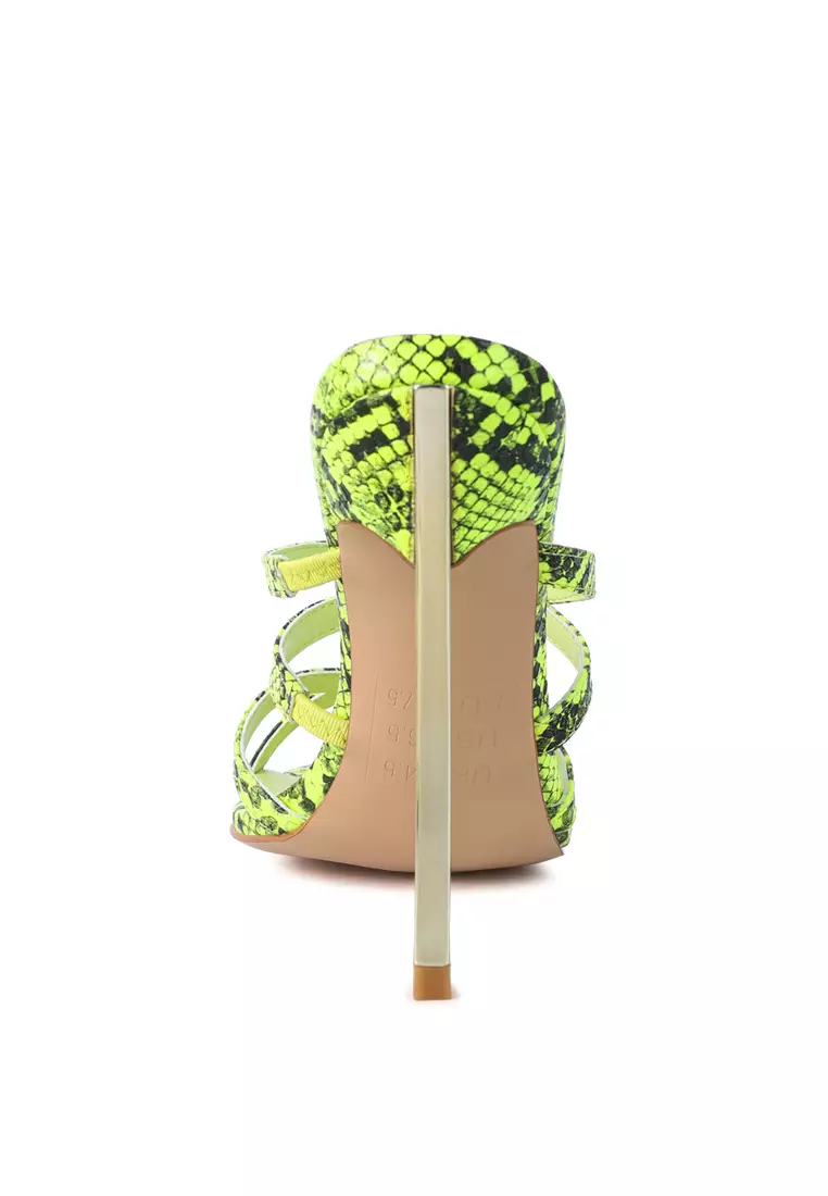 Neon snake hotsell print heels