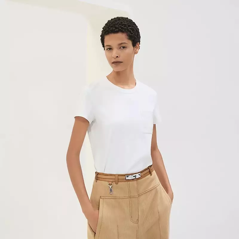 T-shirt Droit Poche Brodee Size 36