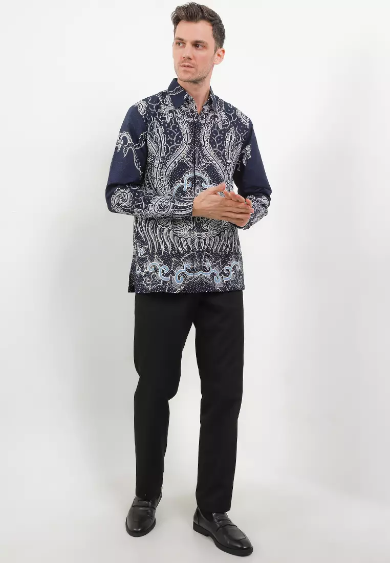 Kemeja Batik Pria Lengan Panjang Varen - Batik Prada Hem Lengan Panjang Pria