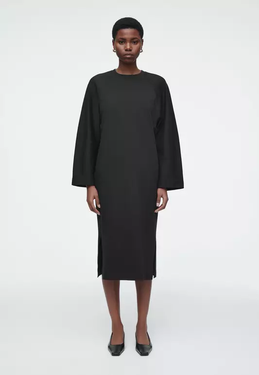 JERSEY MIDI COLUMN DRESS