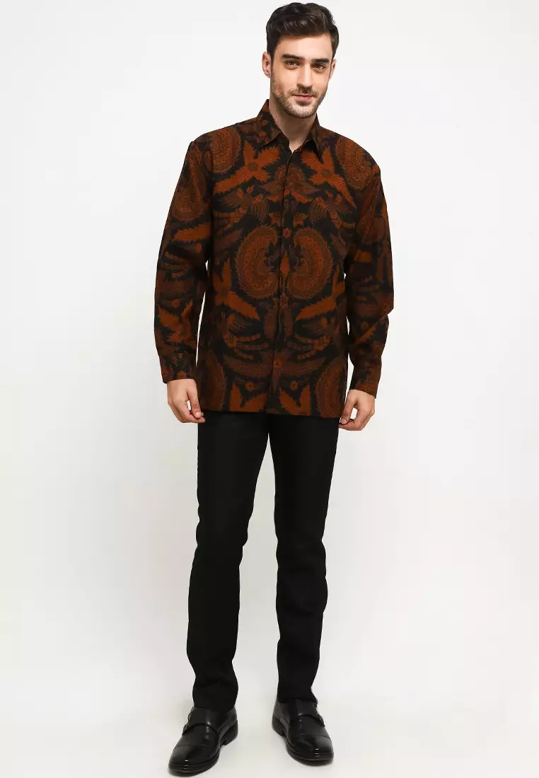 BATIK TALENTA EXCLUSIVE Lengan panjang DOBBY BLACK QR 16