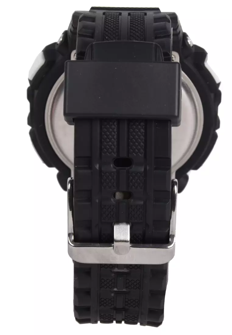 Jam Tangan Pria Q&Q M148J006Y Men Digital Dial Black Rubber Strap [No Box]
