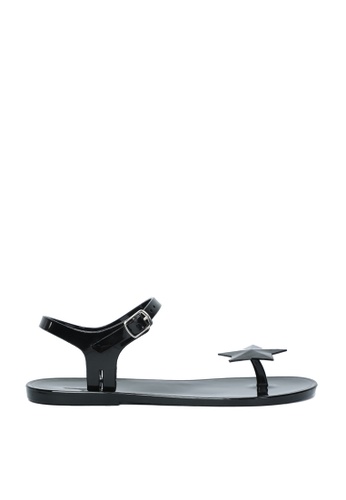 Milliot & Co. black Shaelyn Rounded Toe Sandals 63C7BSHCFF1795GS_1