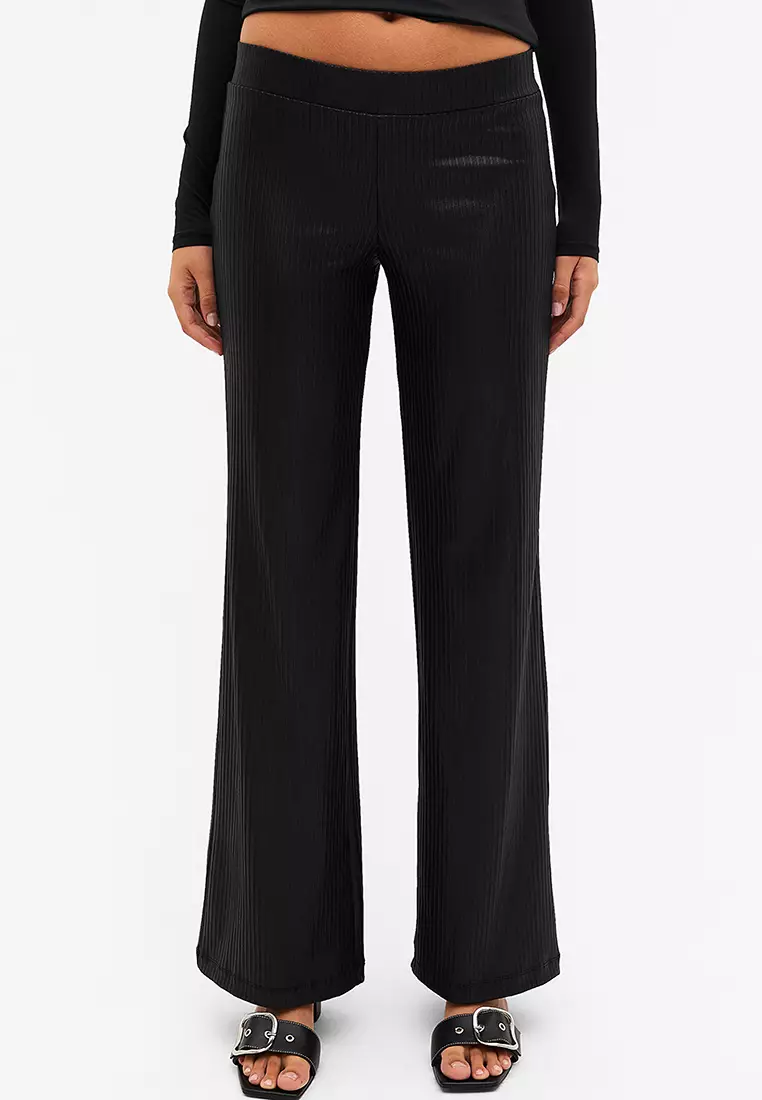 Casual Loose Wide-Leg Drape Suit Trousers Pants A22022525BK