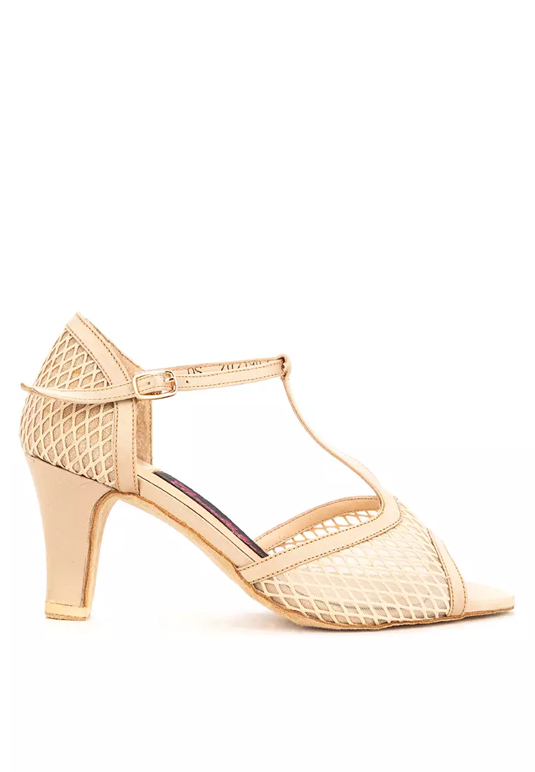 Discount on CARMELLETES  shoes - SKU: T-strap Mesh Heels Dancing Shoes