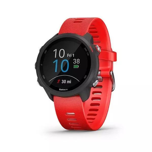 Garmin Forerunner 245 Music Hitam Karet Merah