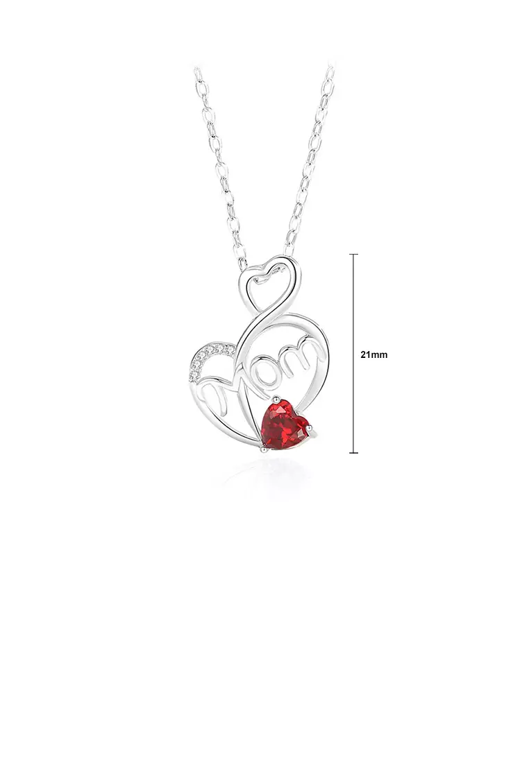 Buy SOEOES 925 Sterling Silver Fashion and Simple Mom Double Heart