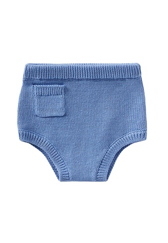 MANGO BABY blue Knitted Cotton Shorts 5C953KA4F92565GS_1