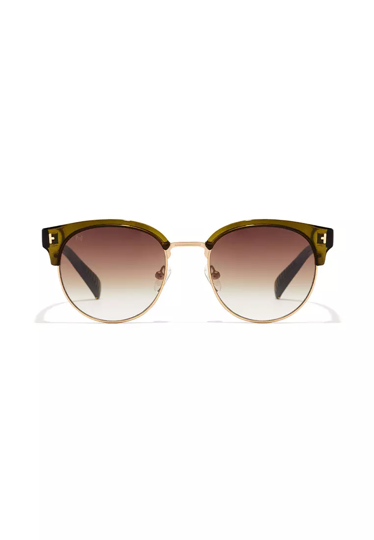 HAWKERS Olive Earth NEW CLASSIC ROUNDED Sunglasses for Men and Women, Unisex. UV400 Protection. Official Product designed in Spain