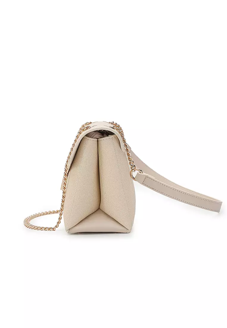 Women's Top Handle Bag / Sling Bag / Crossbody Bag - Beige