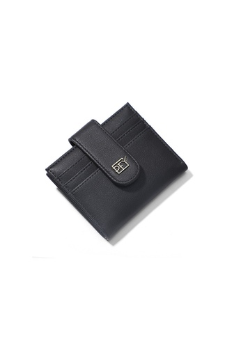 A FRENZ black Mini Bifold PU Compact Card Holder Wallet E6665AC169A62BGS_1