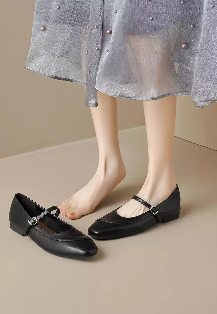 French Style Microfiber Leather Mary Jane Shoes WW821-2