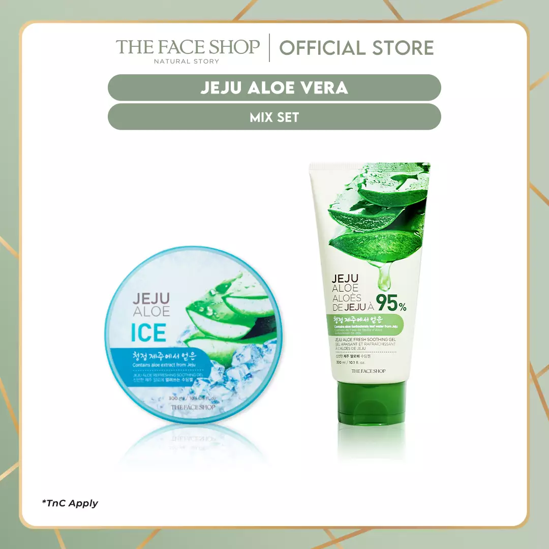 Jual THE FACE SHOP Jeju Aloe Vera Mix Set Original 2024 ZALORA
