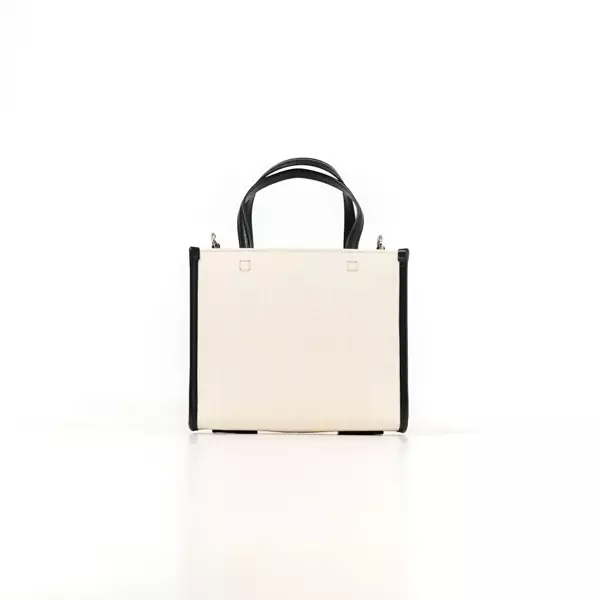 Tas GIVENCHY 4G PATTERN BLACK SIDE IVORY TOTE BAG WITH LONG STRAP SMALL 100% ORIGINAL