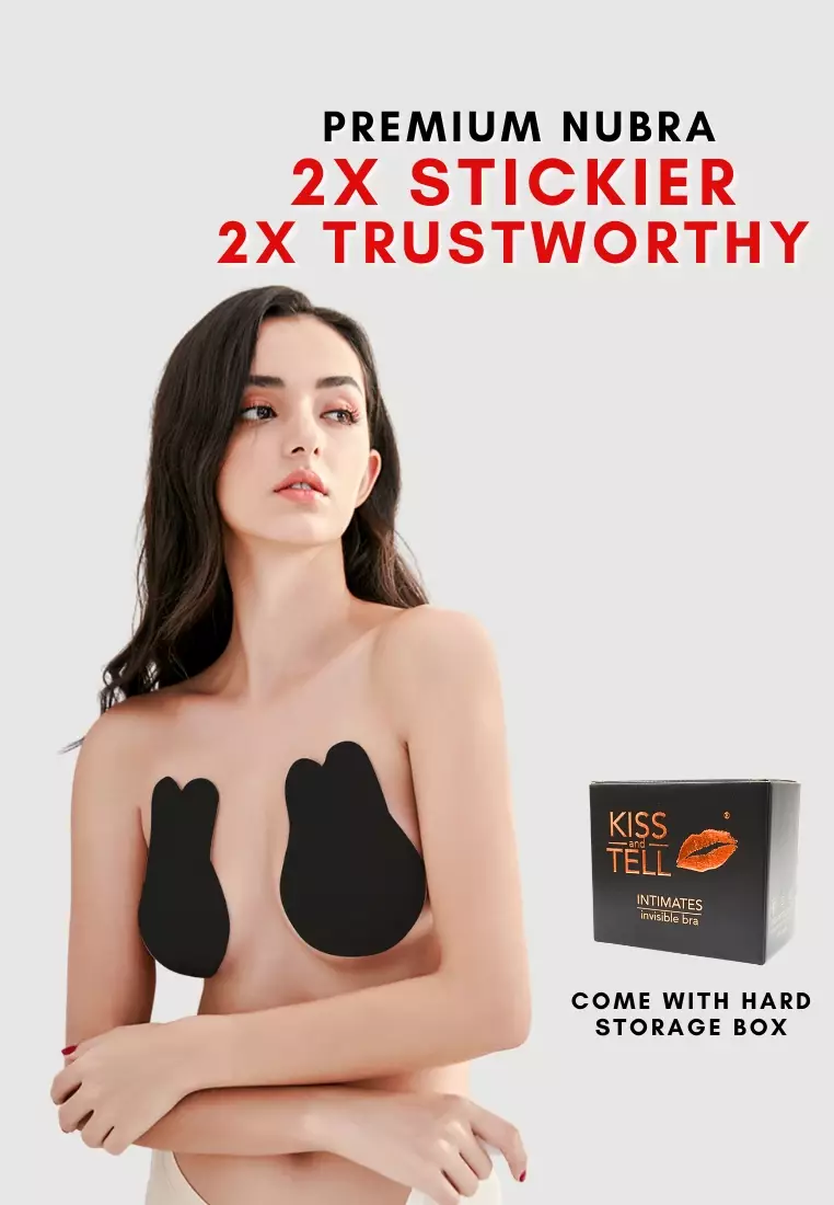 Dahlia Breast Lift Up Nubra in Black Seamless Invisible Reusable Adhesive Stick On Bra 隐形聚拢胸