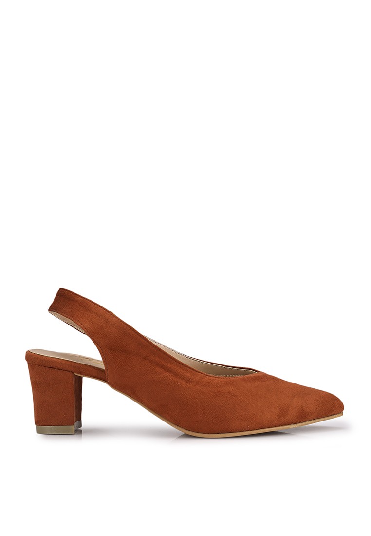 Ruth Brown Suede Sling Back Heels