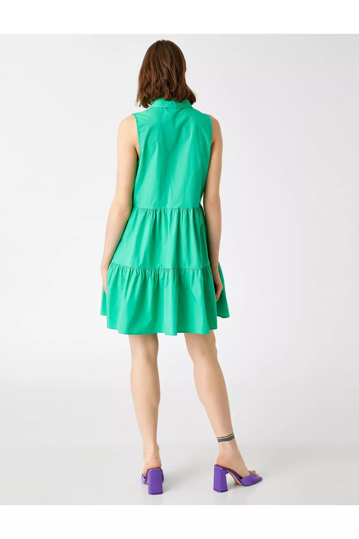 Sleeveless Mini Shirt Dress