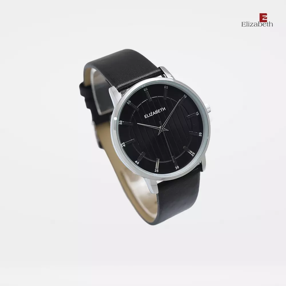 Jam Tangan Couple - Elizabeth | Leather Strap 2205-0016 | Black